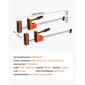 VEVOR Bar Clamps for Woodworking, 2-Pack 60,96 cm Σετ παράλληλων σφιγκτήρων, F-Clamp με όριο φορτίου 680 kg, ομοιόμορφη πίεση, πλαστικό υψηλής αντοχής και ανθρακούχο χάλυβα, για κατεργασία ξύλου μεταλλουργία, πορτοκαλί