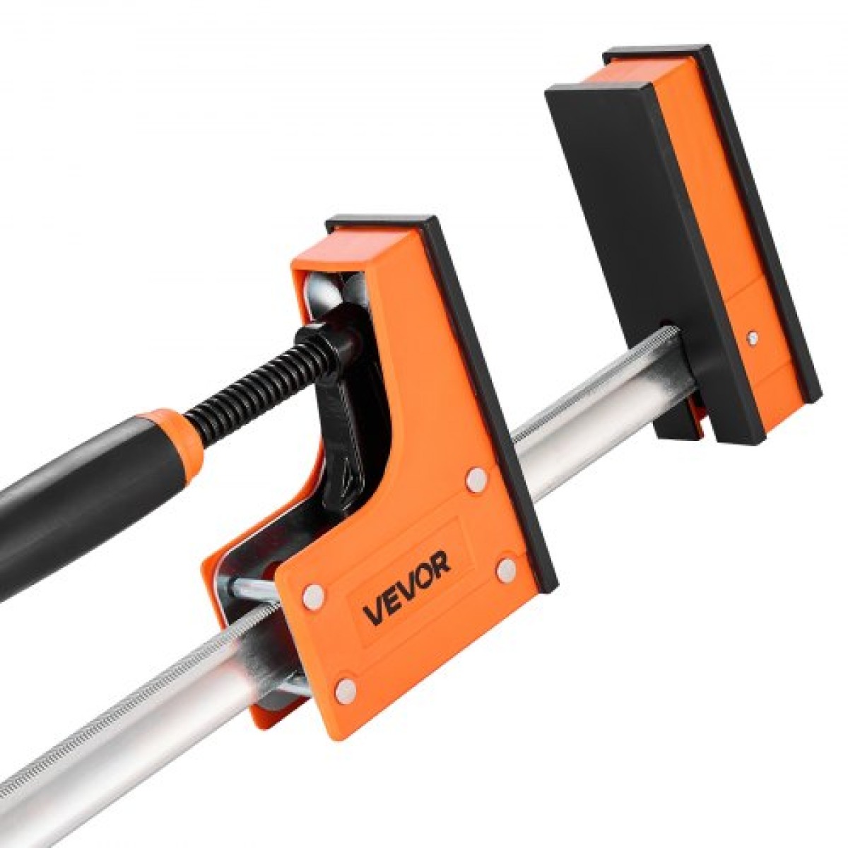 VEVOR Bar Clamps for Woodworking, 2-Pack 60,96 cm Σετ παράλληλων σφιγκτήρων, F-Clamp με όριο φορτίου 680 kg, ομοιόμορφη πίεση, πλαστικό υψηλής αντοχής και ανθρακούχο χάλυβα, για κατεργασία ξύλου μεταλλουργία, πορτοκαλί
