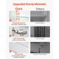 Ντουλάπι φαρμάκου VEVOR Lighted Medicine με καθρέφτη, 100 x 60 cm Επιτοίχιο, 3 Color Dimmable LED Medicine ντουλάπι με σκληρυμένο γυαλί καθρέφτη, λειτουργία μνήμης/2 ρυθμιζόμενα ράφια/πρίζες & USB