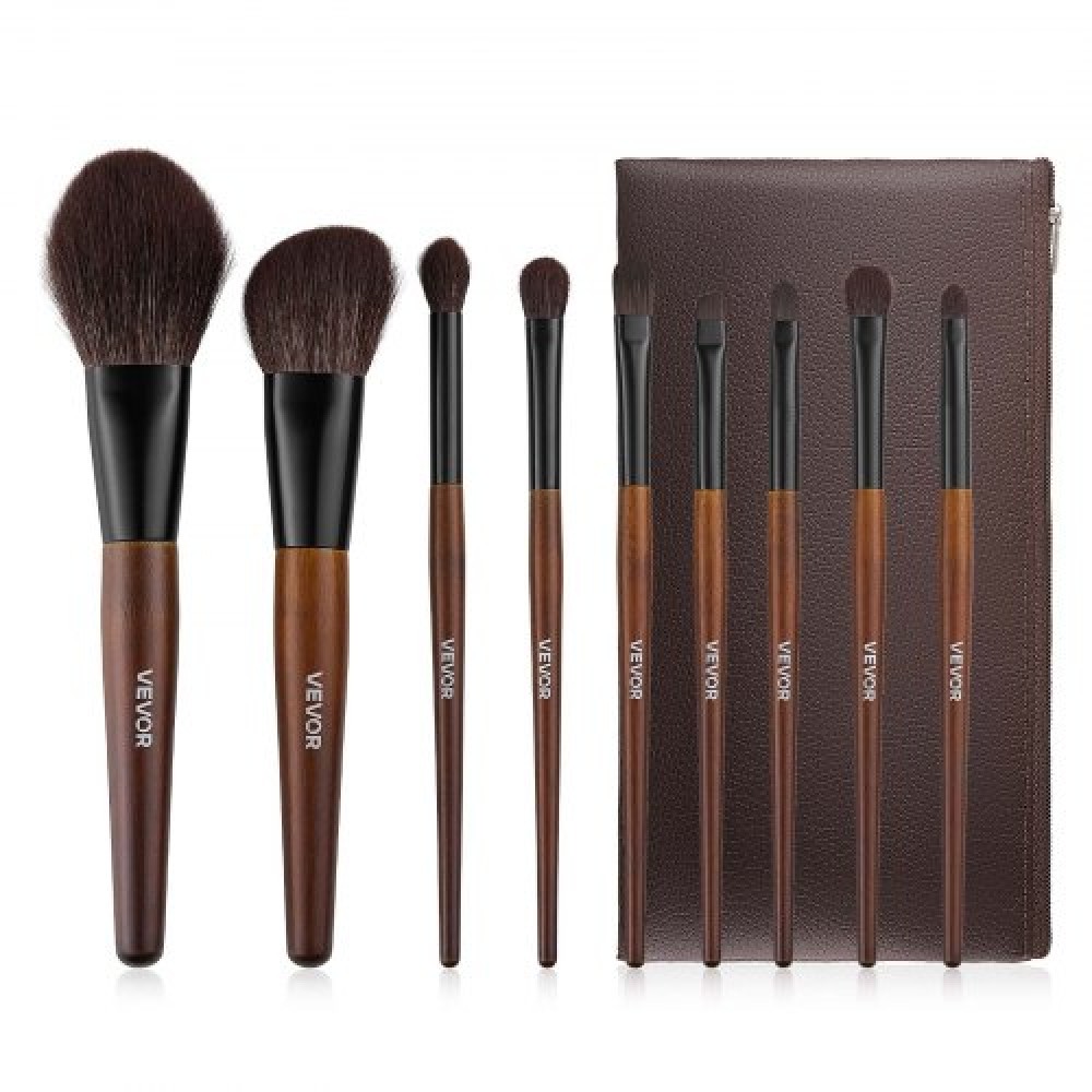 VEVOR 9PCS Makeup Brush Set for Foundation Blending Eyeshadow with Soft Bristles
