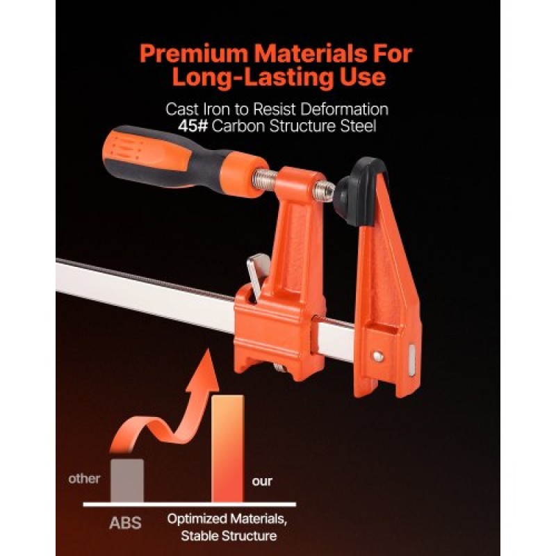 VEVOR Bar Clamps for Woodworking 2-Pack 15.24cm 2-Pack 30.48cm Lockable F Clamp