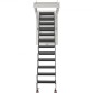 VEVOR Attic Ladder, χωρητικότητα 660LBS/299,4KG, Ταιριάζει σε ύψος οροφής 9,5 έως 10,2 πόδια και μέγεθος ανοίγματος 39,4 x 27,5 ίντσες, αναδιπλούμενη αναδιπλούμενη σκάλα οροφής από κράμα χάλυβα με ράβδο έλξης για οροφή σοφίτας