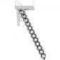 VEVOR Attic Ladder, χωρητικότητα 660LBS/299,4KG, Ταιριάζει σε ύψος οροφής 9,5 έως 10,2 πόδια και μέγεθος ανοίγματος 39,4 x 27,5 ίντσες, αναδιπλούμενη αναδιπλούμενη σκάλα οροφής από κράμα χάλυβα με ράβδο έλξης για οροφή σοφίτας