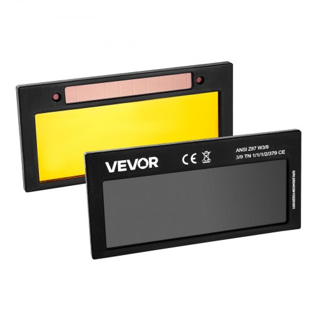 Φακός συγκόλλησης VEVOR Auto Darkening 108 x 51 mm, Φακός συγκόλλησης απόχρωσης 10 True Color με αισθητήρες διπλού τόξου, συμβατός με τα περισσότερα κράνη συγκόλλησης για εφαρμογές TIG, MIG, MMA, ARC