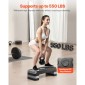 VEVOR Aerobic Step Platform, Aerobic Stepper προπόνησης 28 ιντσών, ρυθμιζόμενο ύψος προπόνησης γυμναστικής Step Deck Trainer με 4 ανυψωτικά, Αντιολισθητικός πάγκος επιφάνειας για Home Gym Cardio Strength, Γκρι
