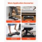 VEVOR Aerobic Step Platform, Aerobic Stepper προπόνησης 28 ιντσών, ρυθμιζόμενο ύψος προπόνησης γυμναστικής Step Deck Trainer με 4 ανυψωτικά, Αντιολισθητικός πάγκος επιφάνειας για Home Gym Cardio Strength, Γκρι