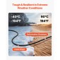 VEVOR 25 FT (7,62 m) 6AWG (16 mm²) Καλώδιο επέκτασης ηλεκτρικού ρεύματος Premium Χάλκινο καλώδιο