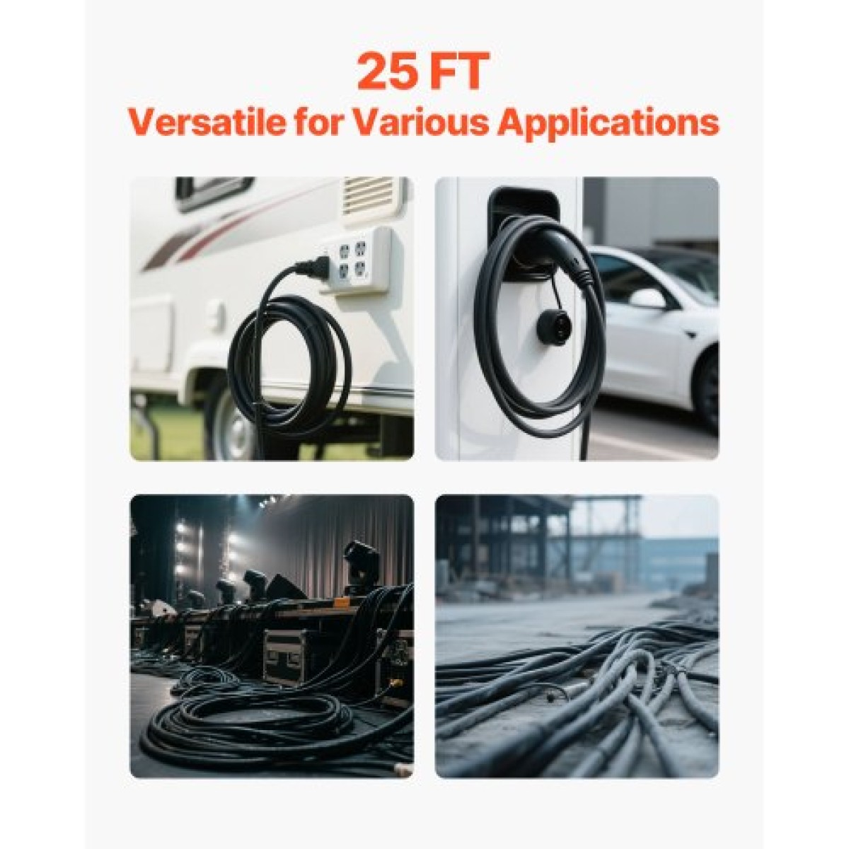 VEVOR 25 FT (7,62 m) 6AWG (16 mm²) Καλώδιο επέκτασης ηλεκτρικού ρεύματος Premium Χάλκινο καλώδιο