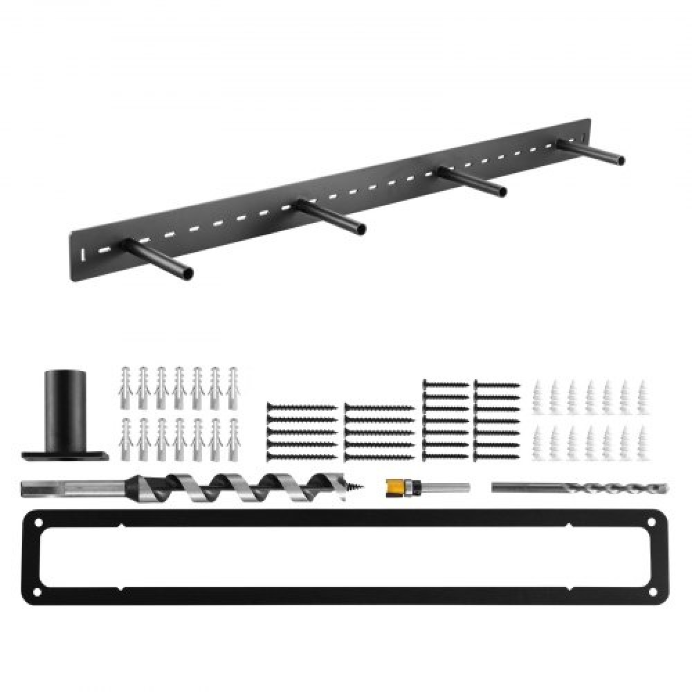 Βάση στήριξης ραφιού VEVOR 1 Pack, 230 lbs/104 kg Χωρητικότητα βάρους, 46x6,2x3 ίντσες / 1168,4x157,4x76,2 mm, Υποστήριξη κρυφών βραχιόνων ραφιών βαρέως τύπου, Αόρατος πλωτός βραχίονας τοποθέτησης στον τοίχο
