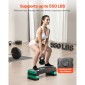 VEVOR Aerobic Step Platform, Aerobic Stepper προπόνησης 28 ιντσών, ρυθμιζόμενο ύψος γυμναστικής Step Deck Trainer με 4 ανυψωτικά, αντιολισθητικός πάγκος επιφανείας για Home Gym Cardio Strength, Πράσινο