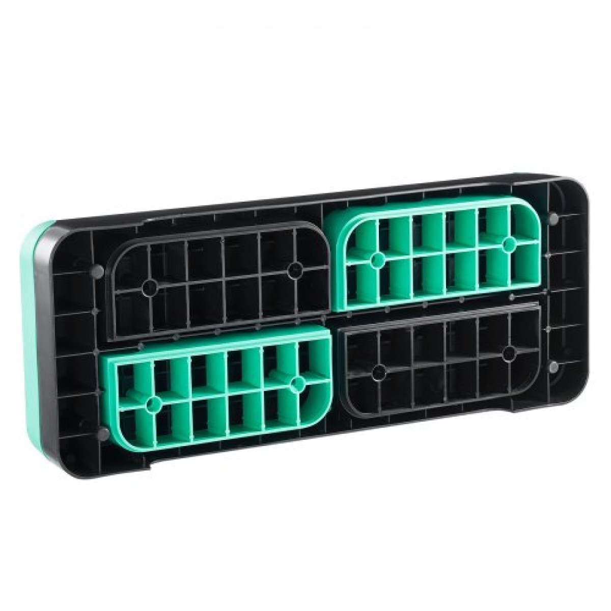 VEVOR Aerobic Step Platform, Aerobic Stepper προπόνησης 28 ιντσών, ρυθμιζόμενο ύψος γυμναστικής Step Deck Trainer με 4 ανυψωτικά, αντιολισθητικός πάγκος επιφανείας για Home Gym Cardio Strength, Πράσινο