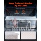 Κουτί εργαλείων κρεβατιού φορτηγού VEVOR Heavy Duty, Εργαλειοθήκη Diamond Plate με Πλαϊνή λαβή και κλειδαριά κλειδαριάς, Εργαλειοθήκη αποθήκευσης Θήκη για τρέιλερ, Pickup, RV, 49"x15"x15"(1244,6x381x381mm), Ασημί