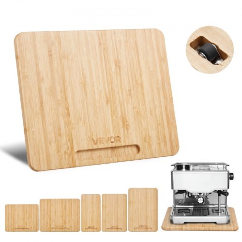 Slider συσκευής VEVOR, Μικρός 10,5 x 13 ιντσών, κυλιόμενος συρόμενος δίσκος με ελαστικούς τροχούς & κούφια λαβή, εύκολος καθαρισμός, κυλιόμενος δίσκος συσκευής για καφετιέρα, πάγκος κουζίνας, φυσικό ξύλο