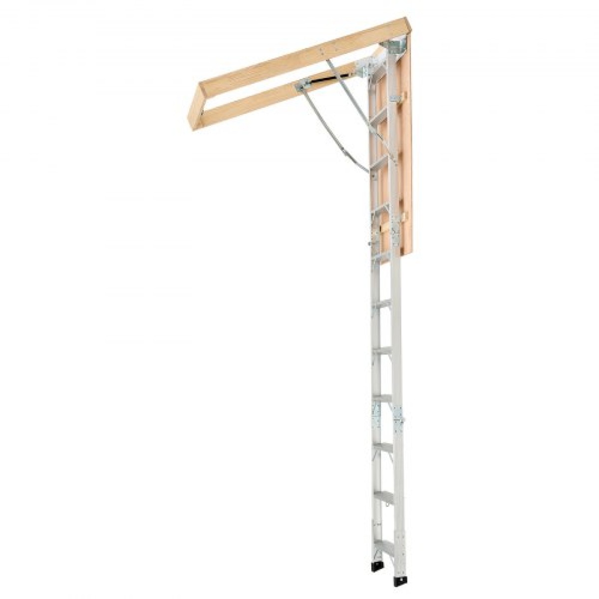 Σκάλα σοφίτας αλουμινίου VEVOR, ταιριάζει 299-314 cm/233,5-299 cm Ύψος οροφής, 1372 x 572 mm Άνοιγμα, χωρητικότητα 170 kg, Αναδιπλούμενες ελαφριές & φορητές σκάλες σοφίτας πολλαπλών χρήσεων για άνετη πρόσβαση