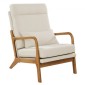 Καρέκλα VEVOR Accent, High Back Mid Century Modern πολυθρόνα με σκελετό από μασίφ ξύλο και αντιολισθητικά πόδια, επενδυμένες καρέκλες αναψυχής με λινό ύφασμα και παχύ μαξιλάρι 13,5 cm, για σαλόνι, υπνοδωμάτιο