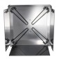 Εκτροπέας θερμότητας VEVOR Fire Pit, 645x645x370 mm Τετράγωνο κάλυμμα καυστήρα εξωτερικού χώρου, από ανοξείδωτο ατσάλι Bonfire Camping Wood Burning, Push Heat Down and Out με 4 πτυσσόμενα πόδια και λαβή μεταφοράς