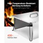 Εκτροπέας θερμότητας VEVOR Fire Pit, 645x645x370 mm Τετράγωνο κάλυμμα καυστήρα εξωτερικού χώρου, από ανοξείδωτο ατσάλι Bonfire Camping Wood Burning, Push Heat Down and Out με 4 πτυσσόμενα πόδια και λαβή μεταφοράς