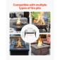 Εκτροπέας θερμότητας VEVOR Fire Pit, 645x645x370 mm Τετράγωνο κάλυμμα καυστήρα εξωτερικού χώρου, από ανοξείδωτο ατσάλι Bonfire Camping Wood Burning, Push Heat Down and Out με 4 πτυσσόμενα πόδια και λαβή μεταφοράς