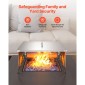 Εκτροπέας θερμότητας VEVOR Fire Pit, 645x645x370 mm Τετράγωνο κάλυμμα καυστήρα εξωτερικού χώρου, από ανοξείδωτο ατσάλι Bonfire Camping Wood Burning, Push Heat Down and Out με 4 πτυσσόμενα πόδια και λαβή μεταφοράς