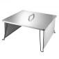 Εκτροπέας θερμότητας VEVOR Fire Pit, 645x645x370 mm Τετράγωνο κάλυμμα καυστήρα εξωτερικού χώρου, από ανοξείδωτο ατσάλι Bonfire Camping Wood Burning, Push Heat Down and Out με 4 πτυσσόμενα πόδια και λαβή μεταφοράς