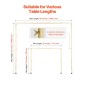 VEVOR Over The Table Rod Stand με σφιγκτήρες, 13"-42" ψηλό & 28"-98" μήκους ρυθμιζόμενο, μεταλλική βάση επιτραπέζιας καμάρας, επιτραπέζιο μπαλόνι καμάρας πλαίσιο για χριστουγεννιάτικα στολίδια πάρτι γενεθλίων γάμου, χρυσό