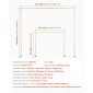 VEVOR Over The Table Rod Stand με σφιγκτήρες, 13"-42" ψηλό & 28"-98" μήκους ρυθμιζόμενο, μεταλλική βάση επιτραπέζιας καμάρας, επιτραπέζιο μπαλόνι καμάρας πλαίσιο για χριστουγεννιάτικα στολίδια πάρτι γενεθλίων γάμου, χρυσό