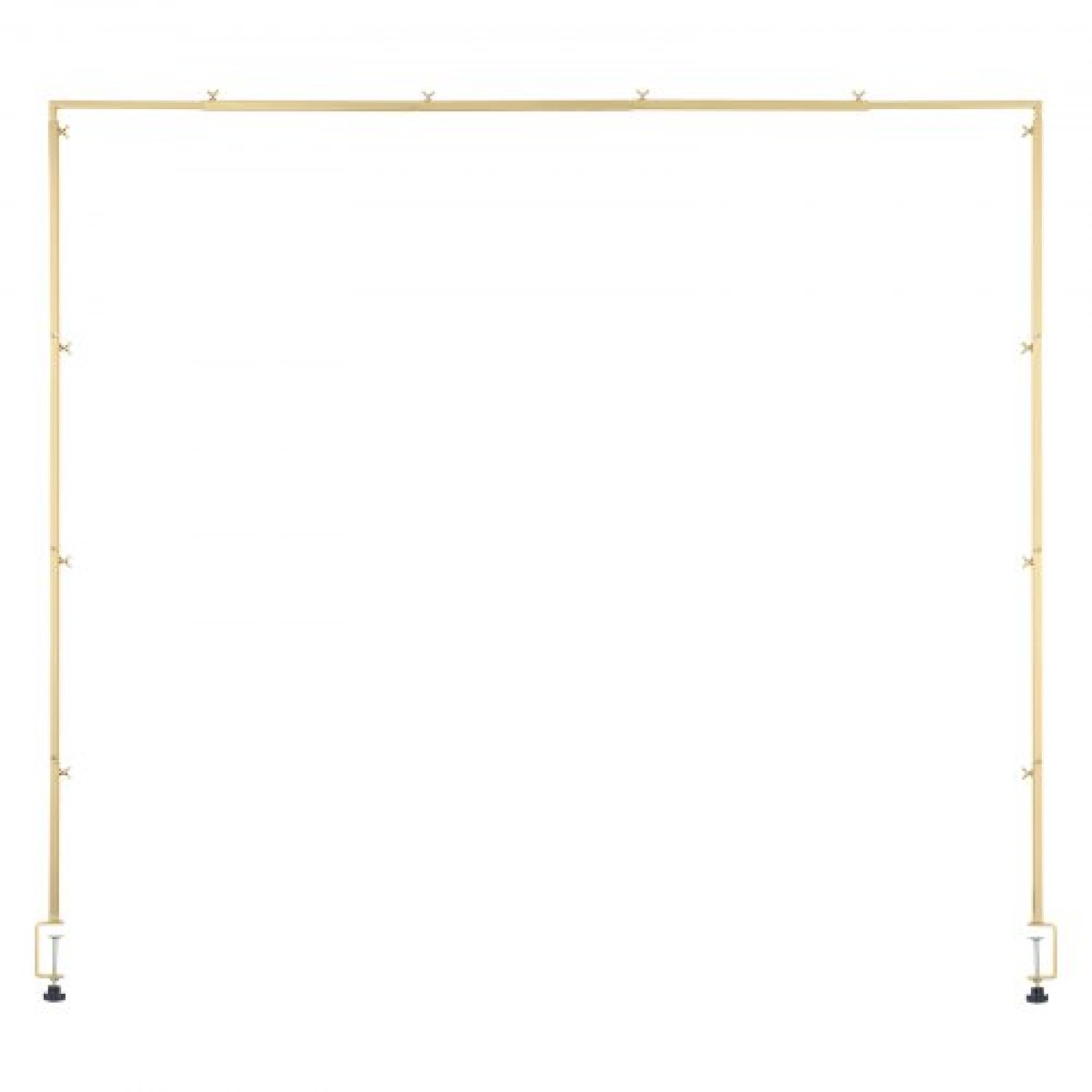 VEVOR Over The Table Rod Stand με σφιγκτήρες, 13"-42" ψηλό & 28"-98" μήκους ρυθμιζόμενο, μεταλλική βάση επιτραπέζιας καμάρας, επιτραπέζιο μπαλόνι καμάρας πλαίσιο για χριστουγεννιάτικα στολίδια πάρτι γενεθλίων γάμου, χρυσό