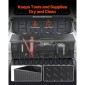 Κιβώτιο εργαλείων κρεβατιού φορτηγού VEVOR Heavy Duty, Εργαλειοθήκη Diamond Plate με Πλαϊνή λαβή και κλειδαριά, Αποθήκευση εργαλειοθήκης για τρέιλερ, Pickup, RV, 49"x15"x15"(1244,6x381x381mm), Μαύρο