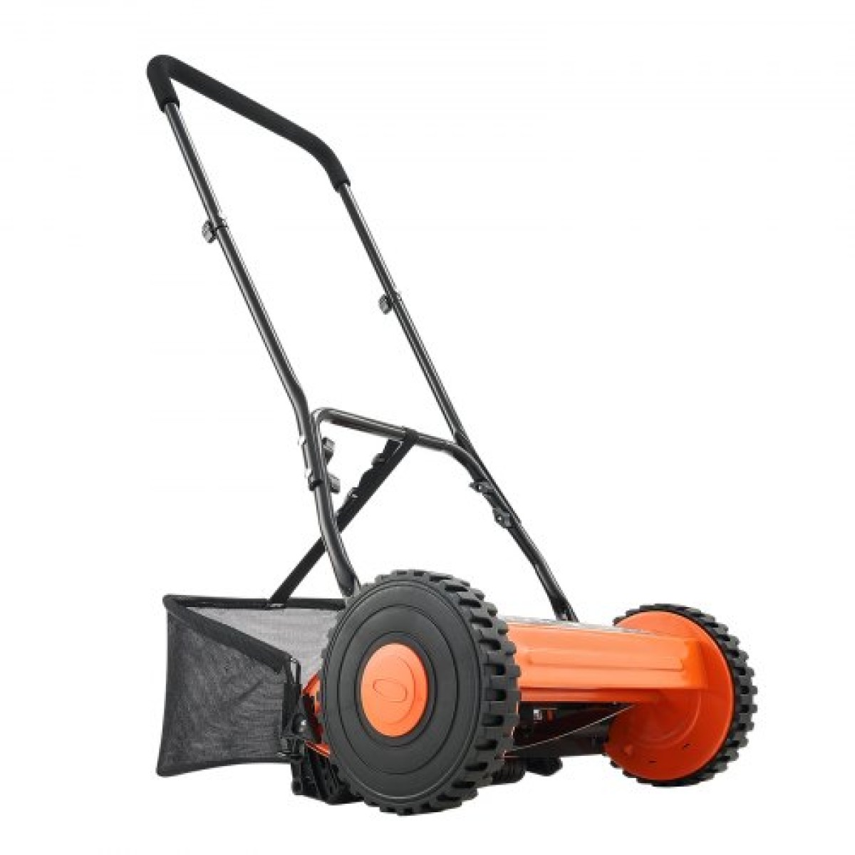 Χλοοκοπτική μηχανή γκαζόν VEVOR Push Reel 40 cm, 5 λεπίδες Χειροκίνητο Push Mower No Motor, 15-45 mm Ρυθμιζόμενο ύψος κοπής, Χλοοκοπτικά Walk-Behind with Grass Catcher Bag για πράσινο γρασίδι, δρόμους, αυλές