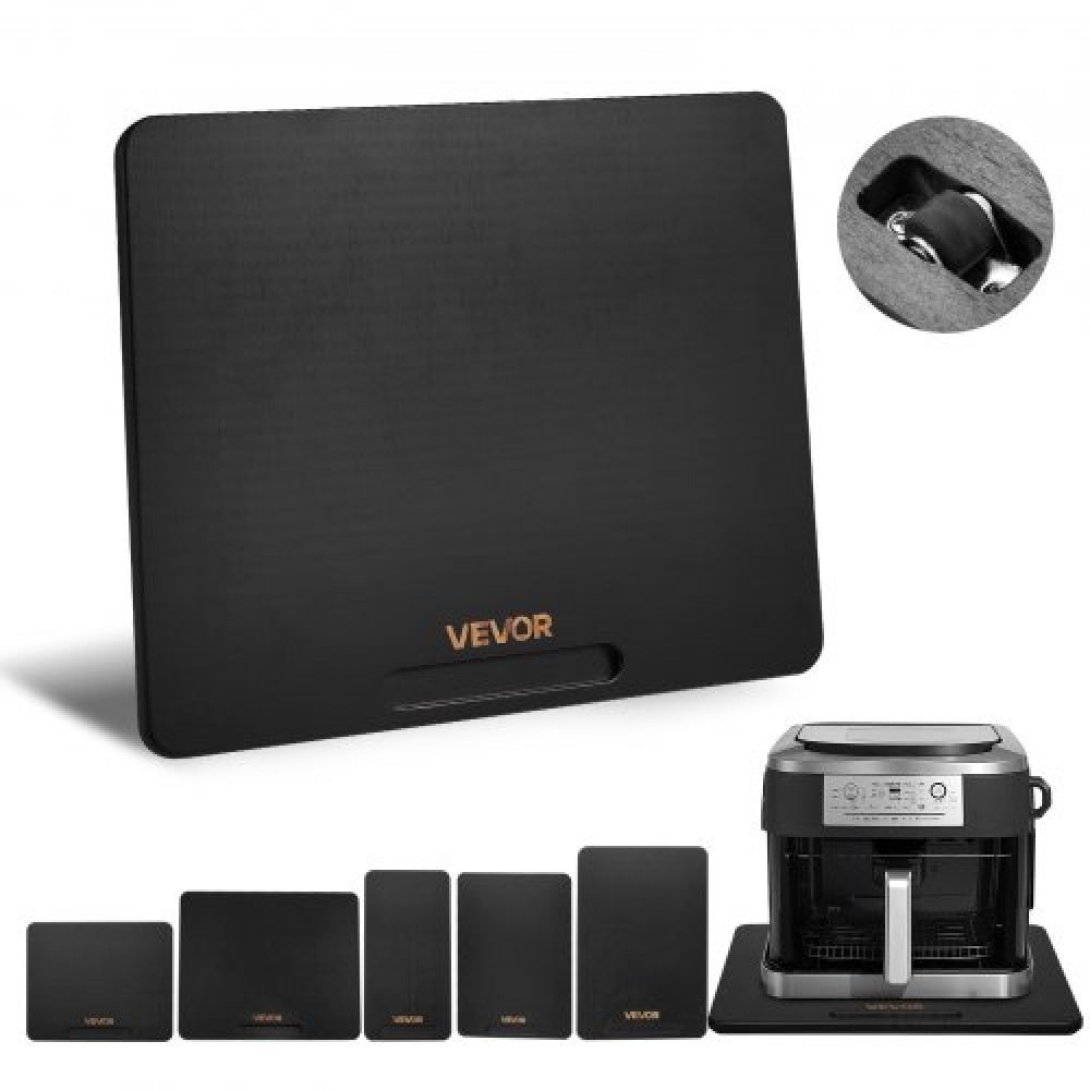 Slider συσκευής VEVOR, μεσαίο 13 x 16 ιντσών, κυλιόμενος συρόμενος δίσκος με αθόρυβους ελαστικούς τροχούς & κοίλη λαβή, εύκολος καθαρισμός, κυλιόμενος δίσκος συσκευής για καφετιέρα, πάγκος κουζίνας, μαύρος