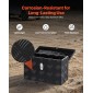 Κουτί εργαλείων κρεβατιού φορτηγού VEVOR Heavy Duty, Εργαλειοθήκη με ρίγες επιμεταλλωμένη με πλαϊνή λαβή και επάνω λαβή, εργαλειοθήκη αποθήκευσης στήθος για τρέιλερ, Pickup, RV, 16"x7.5"x10"(406x190x254mm), Μαύρο
