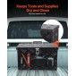 Κουτί εργαλείων κρεβατιού φορτηγού VEVOR Heavy Duty, Εργαλειοθήκη με ρίγες επιμεταλλωμένη με πλαϊνή λαβή και επάνω λαβή, εργαλειοθήκη αποθήκευσης στήθος για τρέιλερ, Pickup, RV, 16"x7.5"x10"(406x190x254mm), Μαύρο