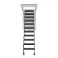 VEVOR Attic Ladder, χωρητικότητα 660LBS/299,4KG, Ταιριάζει σε ύψος οροφής 8,5 έως 9,4 πόδια και μέγεθος ανοίγματος 39,4 x 27,5 ίντσες, αναδιπλούμενη αναδιπλούμενη σκάλα οροφής από κράμα χάλυβα με ράβδο έλξης για οροφή σοφίτας