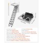 VEVOR Attic Ladder, χωρητικότητα 660LBS/299,4KG, Ταιριάζει σε ύψος οροφής 8,5 έως 9,4 πόδια και μέγεθος ανοίγματος 39,4 x 27,5 ίντσες, αναδιπλούμενη αναδιπλούμενη σκάλα οροφής από κράμα χάλυβα με ράβδο έλξης για οροφή σοφίτας