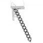 VEVOR Attic Ladder, χωρητικότητα 660LBS/299,4KG, Ταιριάζει σε ύψος οροφής 8,5 έως 9,4 πόδια και μέγεθος ανοίγματος 39,4 x 27,5 ίντσες, αναδιπλούμενη αναδιπλούμενη σκάλα οροφής από κράμα χάλυβα με ράβδο έλξης για οροφή σοφίτας