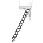 VEVOR Attic Ladder, χωρητικότητα 660LBS/299,4KG, Ταιριάζει σε ύψος οροφής 8,5 έως 9,4 πόδια και μέγεθος ανοίγματος 39,4 x 27,5 ίντσες, αναδιπλούμενη αναδιπλούμενη σκάλα οροφής από κράμα χάλυβα με ράβδο έλξης για οροφή σοφίτας