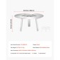 VEVOR Fire Pit Heat Delector for Solo Solo Yukon, 508 mm Bonfire Round for Wood Burning Fire Pit, 304 Ανοξείδωτος διαχύτης θερμότητας, Αποσπώμενο κάλυμμα καυστήρα Αξεσουάρ κάμπινγκ