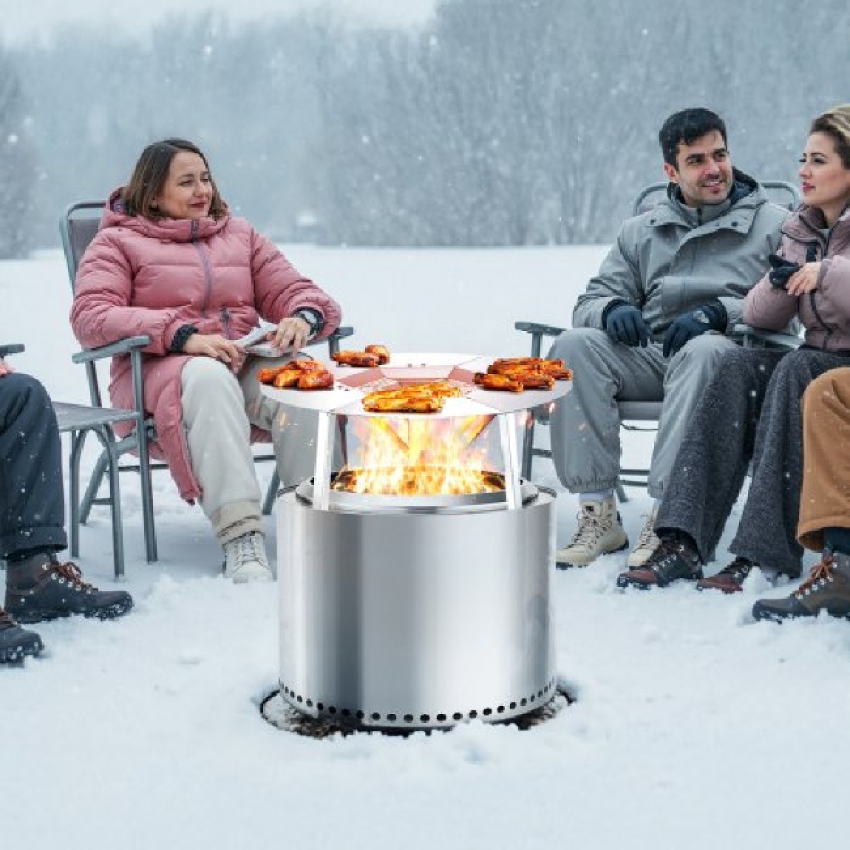 VEVOR Fire Pit Heat Delector for Solo Solo Yukon, 508 mm Bonfire Round for Wood Burning Fire Pit, 304 Ανοξείδωτος διαχύτης θερμότητας, Αποσπώμενο κάλυμμα καυστήρα Αξεσουάρ κάμπινγκ