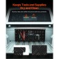 Κουτί εργαλείων κρεβατιού φορτηγού VEVOR Heavy Duty, Εργαλειοθήκη με ρίγες επιμεταλλωμένη με συρόμενο ράφι, πλευρική λαβή, κλειδαριά & κλειδιά, θήκη εργαλείων αποθήκευσης για τρέιλερ, παραλαβή, 35,4"x14,6"x14,6"(899x370x370mm), μαύρο