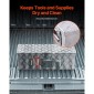Κουτί εργαλείων κρεβατιού φορτηγού VEVOR Heavy Duty, Εργαλειοθήκη με ρίγες επιμεταλλωμένη με πλαϊνή λαβή και κλειδαριά, θήκη εργαλειοθήκης αποθήκευσης για τρέιλερ, Pickup, RV, 30"x13"x9.6"(762x330.2x243.84mm),