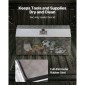 Κιβώτιο εργαλείων κρεβατιού φορτηγού VEVOR Heavy Duty, Εργαλειοθήκη με ρίγες επιμεταλλωμένη με πλαϊνή λαβή και κλειδιά T-lock, Storage Toolbox Chest Organizer για τρέιλερ, Pickup, RV, 30"x13"x13"(762x330.2x330.2mm),