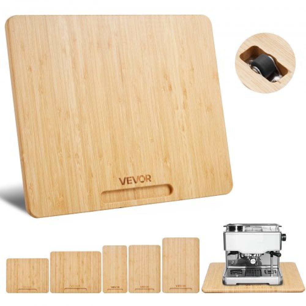 Slider συσκευής VEVOR, μεσαίο 13 x 16 ιντσών, κυλιόμενος συρόμενος δίσκος με ελαστικούς τροχούς & κοίλη λαβή, εύκολος καθαρισμός, κυλιόμενος δίσκος συσκευής για καφετιέρα, πάγκος κουζίνας, φυσικό ξύλο