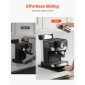 Slider συσκευής VEVOR, μικρός 14 x 9,5 ιντσών, κυλιόμενος συρόμενος δίσκος με αθόρυβους ελαστικούς τροχούς & κοίλη λαβή, εύκολος καθαρισμός, κυλιόμενος δίσκος συσκευής για καφετιέρα, πάγκος κουζίνας, μαύρος