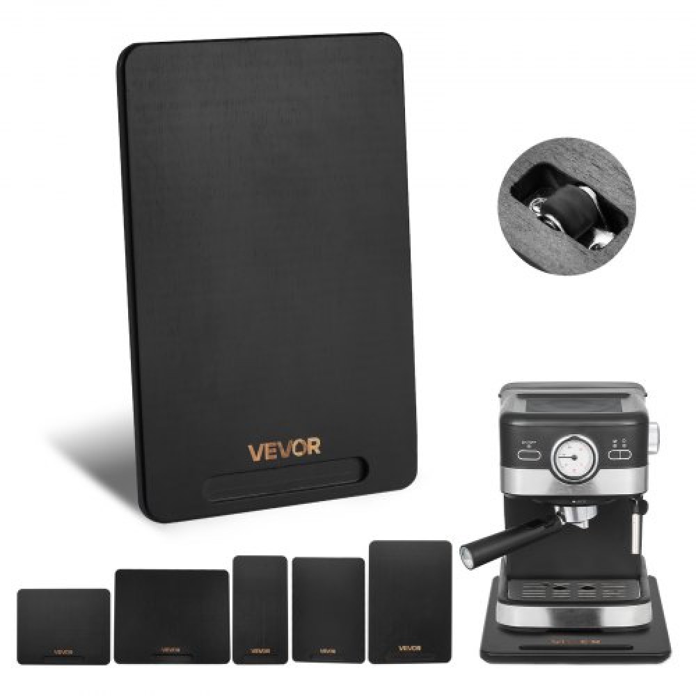 Slider συσκευής VEVOR, μεγάλος 16 x 12 ιντσών, κυλιόμενος συρόμενος δίσκος με αθόρυβους ελαστικούς τροχούς & κοίλη λαβή, εύκολος καθαρισμός, κυλιόμενος δίσκος συσκευής για καφετιέρα, πάγκος κουζίνας, μαύρος