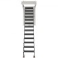 VEVOR Attic Ladder, χωρητικότητα 660LBS/299,4KG, Ταιριάζει σε ύψος οροφής 10,5 έως 11 πόδια και μέγεθος ανοίγματος 39,4 x 27,5 ίντσες, αναδιπλούμενη αναδιπλούμενη σκάλα οροφής από κράμα χάλυβα με ράβδο έλξης για οροφή σοφίτας
