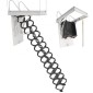 VEVOR Attic Ladder, χωρητικότητα 660LBS/299,4KG, Ταιριάζει σε ύψος οροφής 10,5 έως 11 πόδια και μέγεθος ανοίγματος 39,4 x 27,5 ίντσες, αναδιπλούμενη αναδιπλούμενη σκάλα οροφής από κράμα χάλυβα με ράβδο έλξης για οροφή σοφίτας