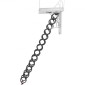 VEVOR Attic Ladder, χωρητικότητα 660LBS/299,4KG, Ταιριάζει σε ύψος οροφής 10,5 έως 11 πόδια και μέγεθος ανοίγματος 39,4 x 27,5 ίντσες, αναδιπλούμενη αναδιπλούμενη σκάλα οροφής από κράμα χάλυβα με ράβδο έλξης για οροφή σοφίτας