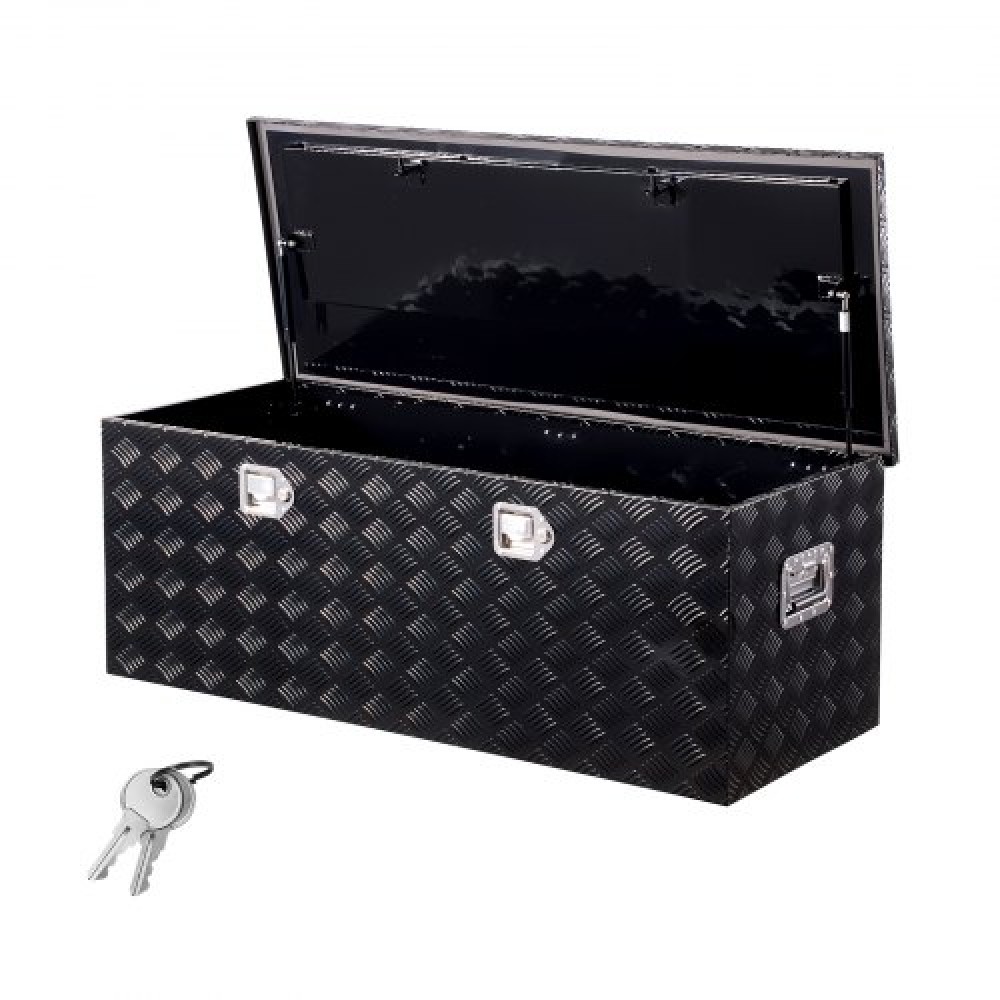 VEVOR 48"x19.5"x17.5" Heavy Duty Aluminum Truck Bed Tool Box for Pickup RV Black
