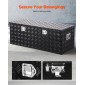 Κουτί εργαλείων κρεβατιού φορτηγού VEVOR Heavy Duty, Εργαλειοθήκη με ρίγες επιμεταλλωμένη με πλαϊνή λαβή και κλειδαριές κλειδιά, θήκη εργαλειοθήκης αποθήκευσης για ρυμουλκούμενο, παραλαβή, 48"x19,5"x17,5"(1219,2x495,3x4, μαύρο)