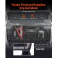 Κουτί εργαλείων κρεβατιού φορτηγού VEVOR Heavy Duty, Εργαλειοθήκη με ρίγες επιμεταλλωμένη με πλαϊνή λαβή και κλειδαριές κλειδιά, θήκη εργαλειοθήκης αποθήκευσης για ρυμουλκούμενο, παραλαβή, 48"x19,5"x17,5"(1219,2x495,3x4, μαύρο)